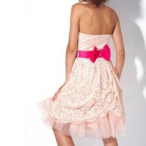 NWT BETSEY JOHNSON RARE VINTAGE BEADED LACE SUNSET BOULEVARD DRESS~0